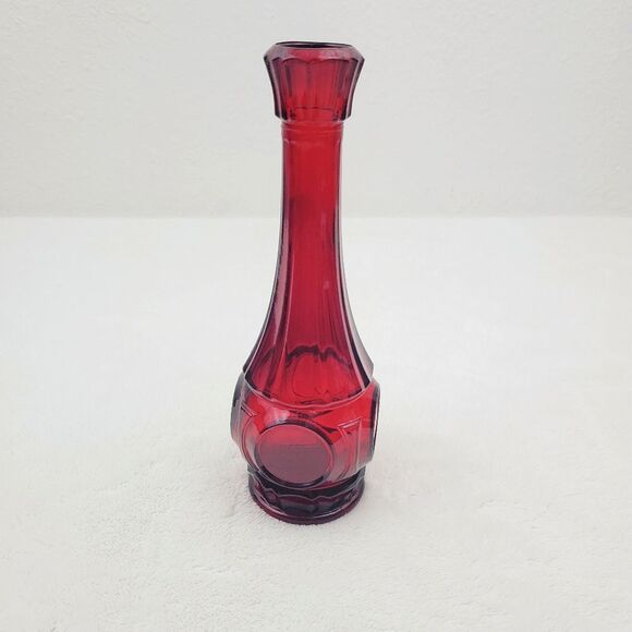 Wheaton 》 Bullseye Ruby Red Bud Vase - Picture 1 of 3